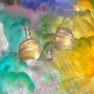 SOLD ALEXIS BITTAR GOLD LUCITE SHELL CLIP EARRINGS